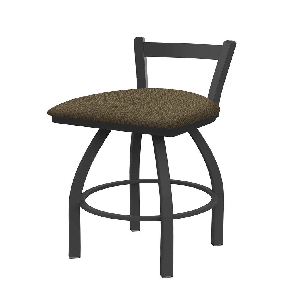 821 Catalina 30" Low Back Swivel Bar Stool with Pewter Finish and Graph Cork Seat