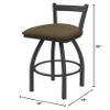 821 Catalina 30" Low Back Swivel Bar Stool with Pewter Finish and Graph Cork Seat view 2