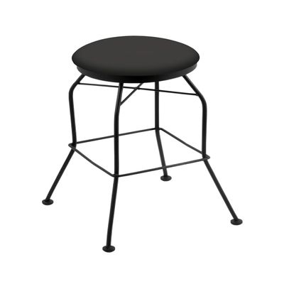 3020 30" Swivel Bar Stool with Black Wrinkle Finish and Canter Iron Seat