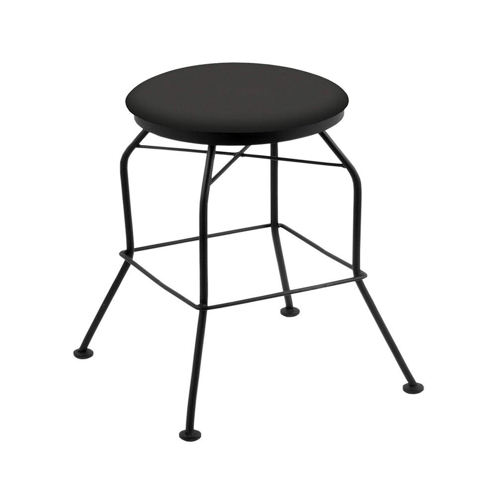 3020 30" Swivel Bar Stool with Black Wrinkle Finish and Canter Iron Seat