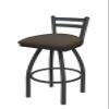 411 Jackie 25" Low Back Swivel Counter Stool with Pewter Finish and Canter Earth Seat view 1