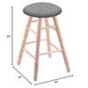 Maple Counter Stool in Natural Finish with Graph Alpine Seat view 2