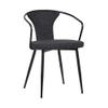 Armen Living Francis Fabric Dining Chair, Black view 1