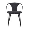 Armen Living Francis Fabric Dining Chair, Black view 4