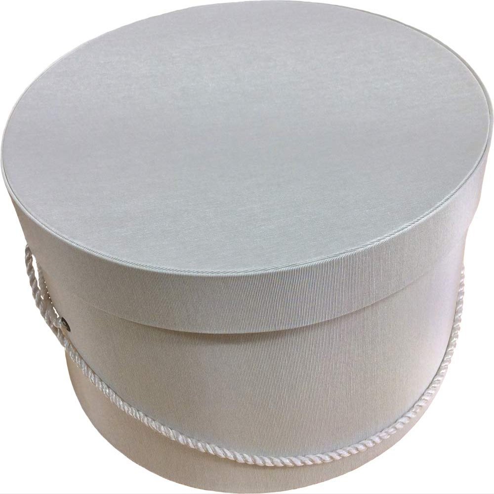 Sarah's Hat Boxes Classic Ivory Hat Box  18.5" x 9.5" (Dia. x Ht.) Handmade in USA  Odorless Non-Toxic Adhesive, Cording Handle  Premium Storage for Hats & Accessories