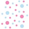 DecalVenue.com Baby Blue/Pink Vinyl Wall Stickers - 2 & 4 inch Circles (300 Decals) view 1