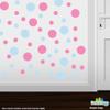 DecalVenue.com Baby Blue/Pink Vinyl Wall Stickers - 2 & 4 inch Circles (300 Decals) view 2