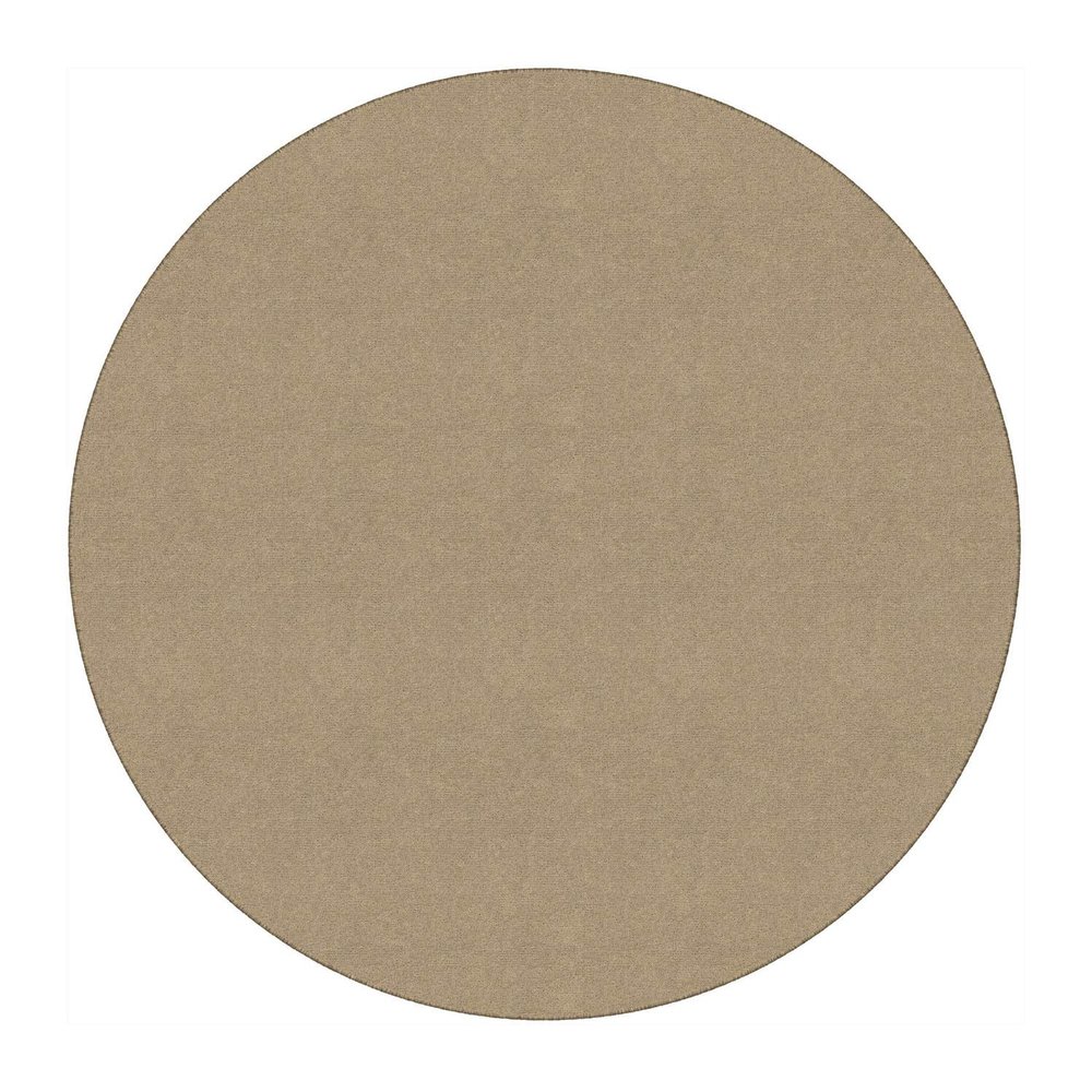 Flagship Carpet 6' Kids Nylon Ameristrong School Classroom Rug, Almond - Round