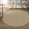 Flagship Carpet 6' Kids Nylon Ameristrong School Classroom Rug, Almond - Round view 3