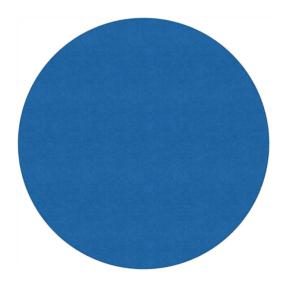 Flagship Carpet 6' Kids Nylon Ameristrong School Classroom Rug, Royal Blue - Round