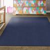 Flagship Carpet 6' x 6' Kids Nylon Ameristrong School Classroom Rug, Navy - Square view 2