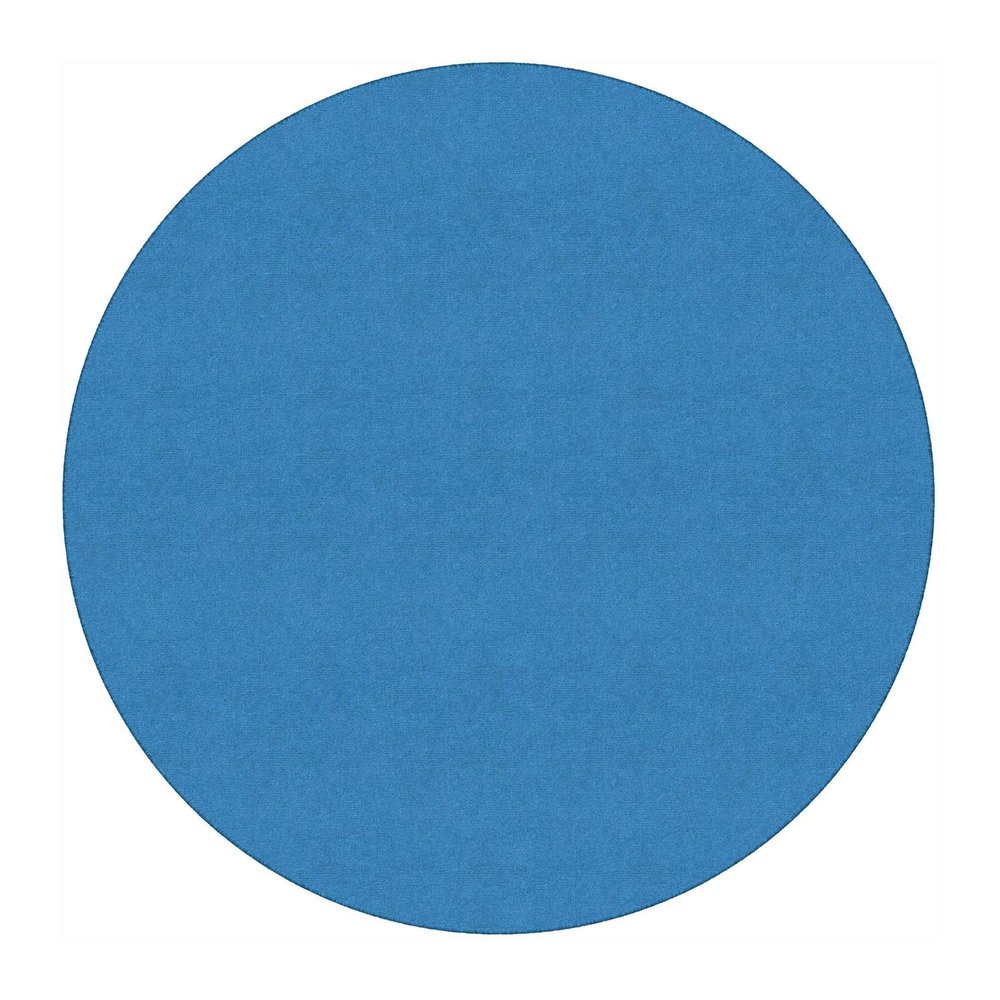Flagship Carpet 6' Kids Nylon Ameristrong School Classroom Rug, Blue Bird - Round