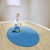 Flagship Carpet 6' Kids Nylon Ameristrong School Classroom Rug, Blue Bird - Round view 3