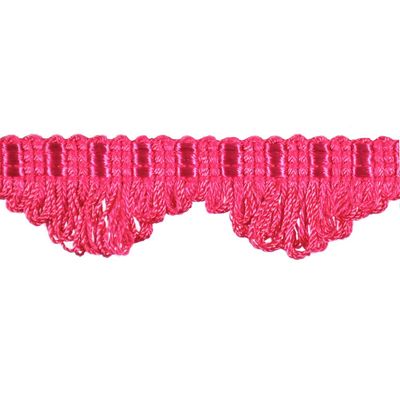 Colors Collection 1" Scolloped Loop Border Trim, 25 Yards, Hot Pink