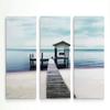 Renditions Gallery 3 Panel Beach Peaceful Place Dcor for Home, Office, Bedroom, Livingroom, Wall Art 24X36, Peachful view 1