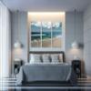Renditions Gallery 3 Panel Beach Majestic Waves Dcor for Home, Office, Bedroom, Livingroom, Wall Art 24X36 view 4
