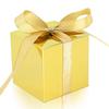 KPOSIYA 70 Pack Favor Boxes 2x2x2 inch Candy Boxes Gold Gift Boxes with Ribbons for Wedding Baby Shower Decorations Birthday Party Supplies view 1