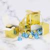 KPOSIYA 70 Pack Favor Boxes 2x2x2 inch Candy Boxes Gold Gift Boxes with Ribbons for Wedding Baby Shower Decorations Birthday Party Supplies view 3