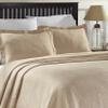 BNM Oversized Geometric Fret Design Matelasse Cotton Bedspread, Jacquard Weave, Soft, All-Season, Cozy, Lightweight, Perfect for Master or Guest Bedroom, Matching Pillow Sham, Twin, Bisque view 1