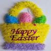 Easter Tinsel Wall Decor 14H x 9W x 1D, Easter Basket Happy Easter view 1