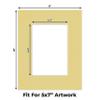 CountryArtHouse Soft Yellow Acid Free 8x10 Picture Frame Mats with White Core Bevel Cut for 5x7 Pictures - Fits 8x10 Frame - Pack of 10 Mats view 2