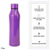 CAUS Crisis and Disaster Charity Support Curved Water Bottle, Stainless-Steel Insulated Bottle with Lid, 17 Ounces, Lavender view 3