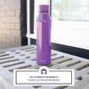 CAUS Crisis and Disaster Charity Support Curved Water Bottle, Stainless-Steel Insulated Bottle with Lid, 17 Ounces, Lavender view 4
