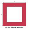 CountryArtHouse Deep Red Acid Free 12x12 Picture Frame Mats with White Core Bevel Cut for 8x8 Pictures - Fits 12x12 Frame - One Mat - With Bag & Backing view 2