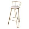 CGF-Barstools Bar Stool with Curved Backrest and Sponge Soft Cushion | Triangle Frame Iron Leg Seat/Comfortable Dining Chair Kitchen Bar Cafe Restaurant, Maximum Support 330lbs, White/Black view 1
