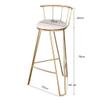 CGF-Barstools Bar Stool with Curved Backrest and Sponge Soft Cushion | Triangle Frame Iron Leg Seat/Comfortable Dining Chair Kitchen Bar Cafe Restaurant, Maximum Support 330lbs, White/Black view 3