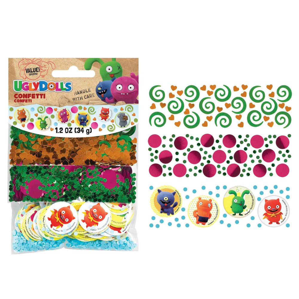 Amscan 360355 UglyDolls Movie Assorted Party Decoration Confetti 1.2 Oz., 1 pack