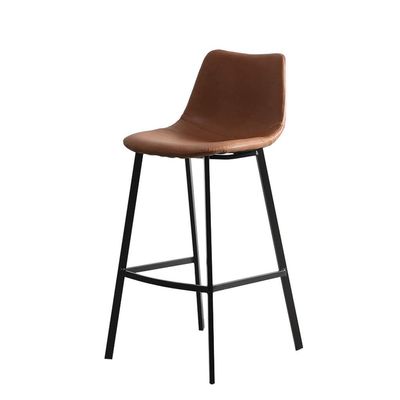 CGF-Barstools Barstool with Backrest and Sponge Soft Cushion - Metal Legs - Comfortable Dining Chair Kitchen Bar Cafe Restaurant, Maximum Support 330lbs (Multicolor)