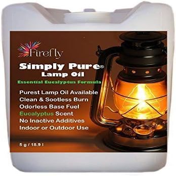 Firefly Fuel Premium Liquid Paraffin Lamp Oil for Indoor Use 5 Gallons - Indoor Smokeless Odorless Paraffin Oil Fuel for Lamps, Lantern, Candle, Eucalyptus, Kosher