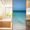 Decorative Window Film,No Glue Frosted Privacy Film,Stained Glass Door Film,Clear Water at the Beach in Atlantic Sea Cuba Coasts with Fantastic Sky Scenery Art,for Home & Office,23.6In. by 35.4In Crea view 2