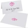 Linked Hearts Place Cards, Fuschia (Choose Color), Set of 150, Pre-cut and Scored - Wedding, Party, Dinner, and Special Events - Made in the USA view 2