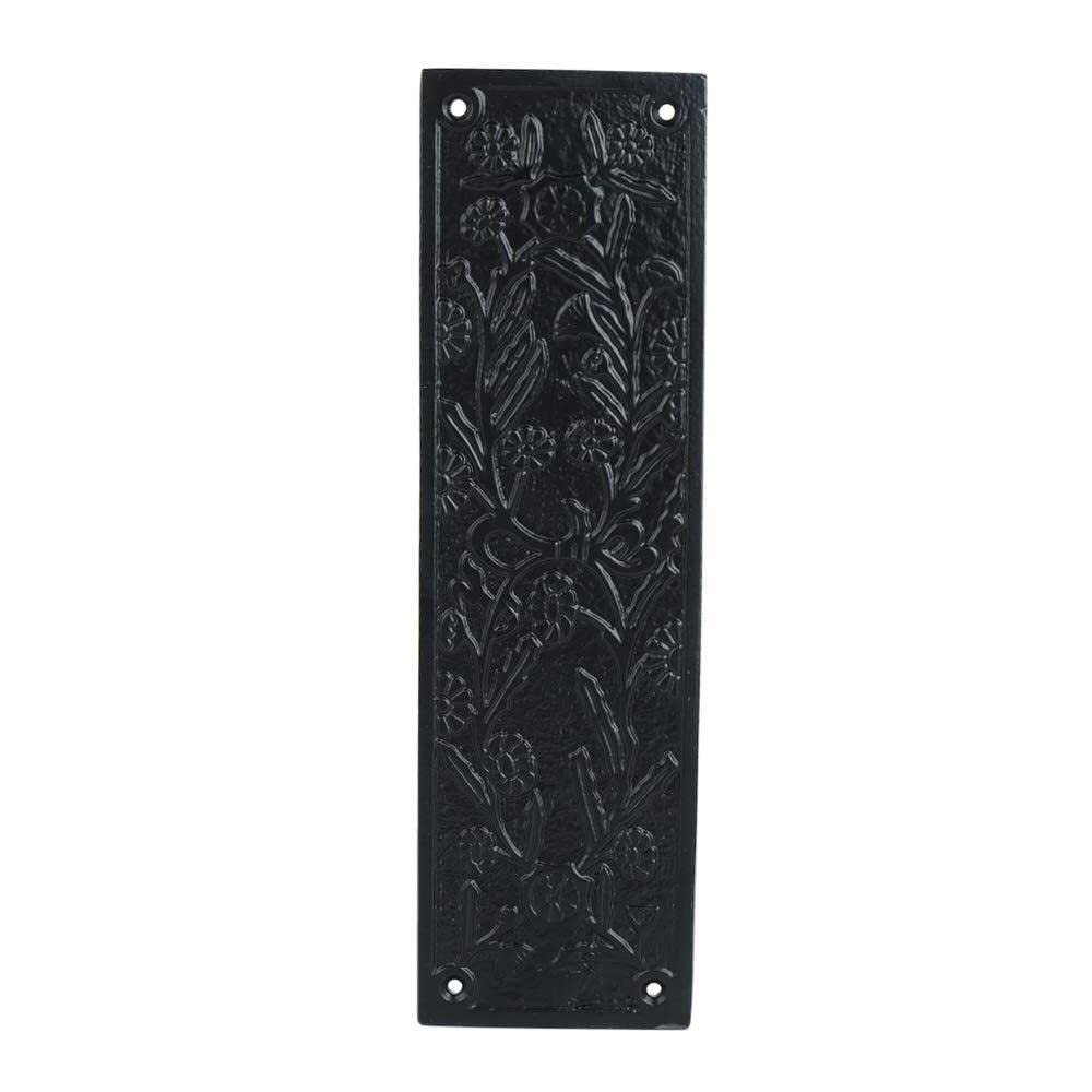 A29 Push Plate with Black Powder Coat Finish Heavy Duty Easy Installation Hardware | Single Unit | 10 1/8 inch in Length X 3 inch in Width
