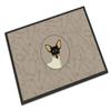 Caroline's Treasures CK2214MAT Toy Fox Terrier in The Kitchen Doormat 18x27 Front Door Mat Indoor Outdoor Rugs for Entryway, Non Slip Washable Low Pile, 18H X 27W view 1