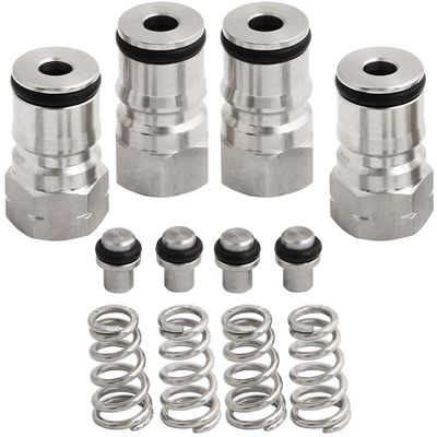2 Pairs 304 stainless Ball Lock Keg Posts set Cornelius Type keg Ball Lock Post & Poppet Female Thread Gas and Liquid 19/32"-18 Thread Corny Keg Adapter Kit