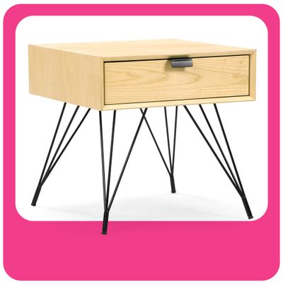 Adore Decor Newell Side Table, Natural