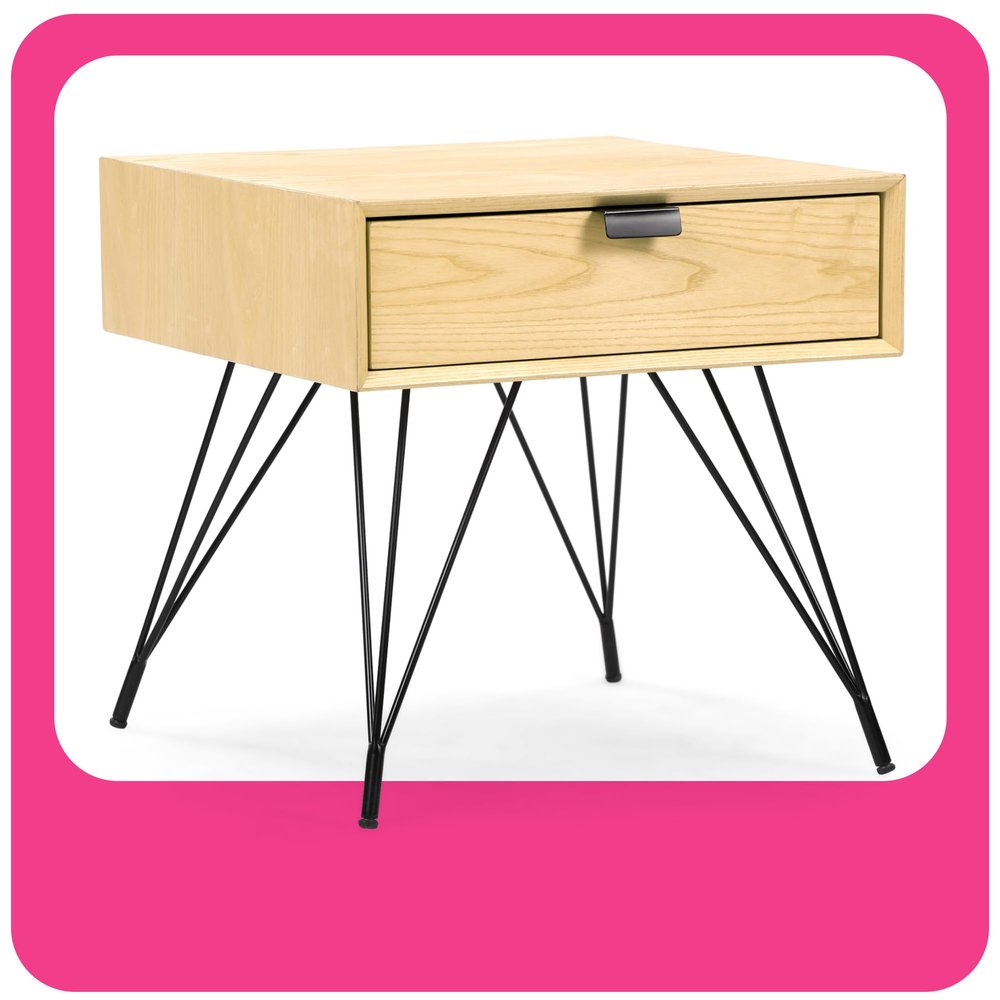 Adore Decor Newell Side Table, Natural
