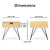 Adore Decor Newell Side Table, Natural view 3