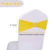 50PCS Spandex Chair Sashes | Chair Bands with Buckle Slider | for Wedding, Hotel, Banquet, Party Decorations | Without White Covers(Yellow) view 2