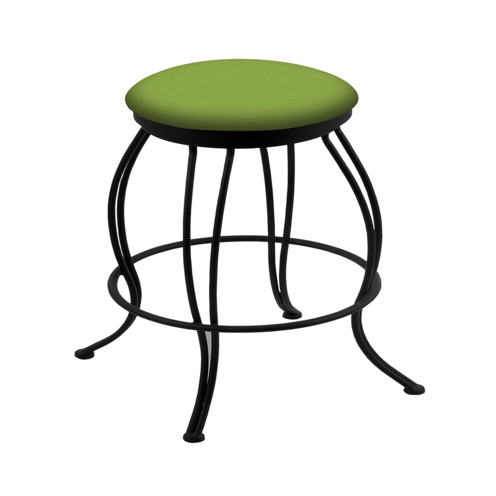 3000 Georgian 30" Swivel Bar Stool with Black Wrinkle Finish and Canter Kiwi Green Seat