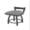 821 Catalina 18" Low Back Swivel Vanity Stool with Pewter Finish and Canter Folkstone Grey Seat view 1