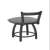 821 Catalina 18" Low Back Swivel Vanity Stool with Pewter Finish and Canter Folkstone Grey Seat view 3