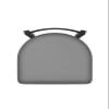 821 Catalina 18" Low Back Swivel Vanity Stool with Pewter Finish and Canter Folkstone Grey Seat view 4