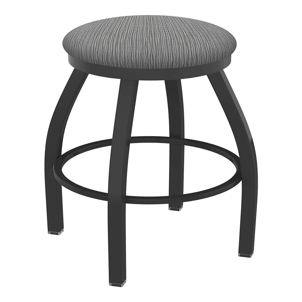 802 Misha 30" Swivel Bar Stool with Pewter Finish and Graph Alpine Seat
