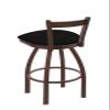 821 Catalina 25" Low Back Swivel Counter Stool with Bronze Finish and Black Vinyl Seat view 3