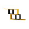 Ada Home Dcor Walost Wall Shelf, 21.65'' x 22.62'' x 8.66'', Anthracite & Mustard view 3