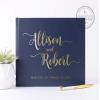 Navy Wedding Guestbook, Personalized Custom Guest Book for Bridal Shower Gift or Wedding Event - Hardcover, 50 Pages (10x8 inches) view 1